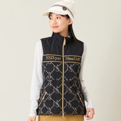 レディース】モノグラム柄中綿ベスト（23006550） | Nissa