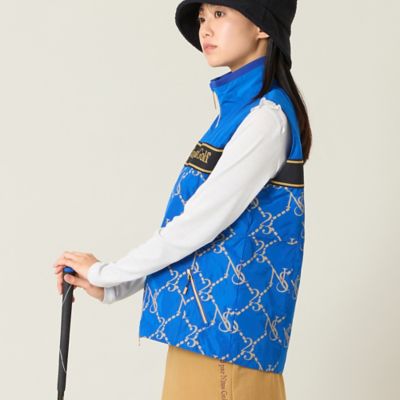 レディース】モノグラム柄中綿ベスト（23006550） | Nissa