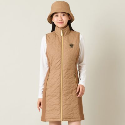 Nissa Golf (Women/Men)/ニッサゴルフ ロゴキルティング中綿ジャンパードレス(23016550) ベージュ スポーツウェア【三越伊勢丹/公式】