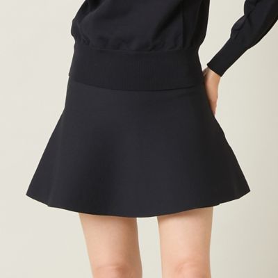 Nissa Golf (Women/Men)/ニッサゴルフ ニットフレアスカート(23045551) 30ブラック スポーツウェア【三越伊勢丹/公式】