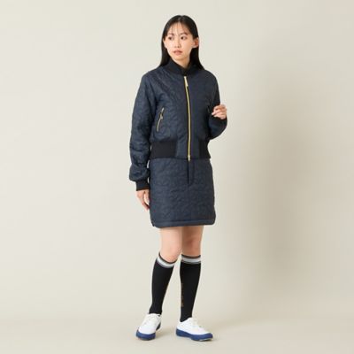新品 レディースL ゴルフ保温 キルティング中綿ジャケット&スカート レディース】ロゴキルティング中綿スカート（23046551
