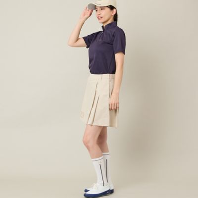 プリーツプリーズ　キュロットスカート Women's】【接触冷感／UVカット／撥水】ストレッチプリーツ