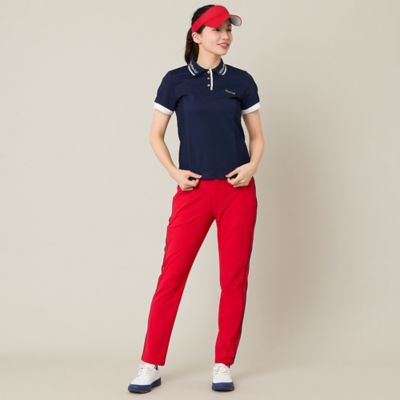 【新品・定価3.3万】本間ゴルフ 最高級ストレッチ パンツ レッド ウエスト95 Women's】ストレッチラインパンツ（23053651） | Nissa