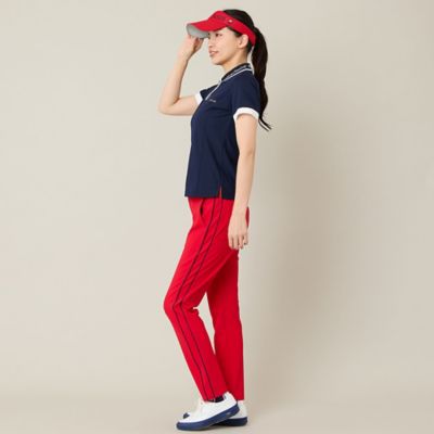 【新品・定価3.3万】本間ゴルフ 最高級ストレッチ パンツ レッド ウエスト95 Women's】ストレッチラインパンツ（23053651） | Nissa