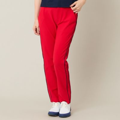 【新品・定価3.3万】本間ゴルフ 最高級ストレッチ パンツ レッド ウエスト95 Women's】ストレッチラインパンツ（23053651） | Nissa