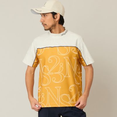 ＜Nissa Golf (Women/Men)＞【Ｍｅｎ’ｓ】【接触冷感／吸湿速乾】ロゴプリントモックネック（２３１２２６０４）