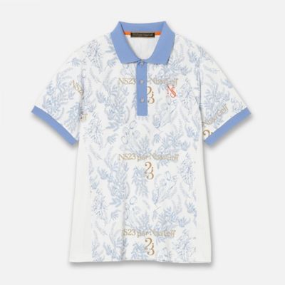 ＜Nissa Golf (Women/Men)＞【Ｍｅｎ’ｓ】ミモザプリントポロシャツ（２３１２２６１１）