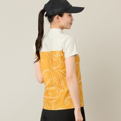 Women's】【接触冷感／吸湿速乾】ロゴプリントモックネック