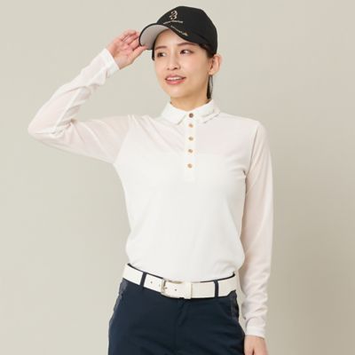 ＜Nissa Golf (Women/Men)＞【Ｗｏｍｅｎ’ｓ】【接触冷感】シアーシャツ（２３１２２６５４）