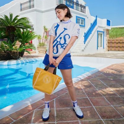 【林菜乃子プロ着用】【レディース】パネルジャカード半袖モックネック（２３１２３５５２）