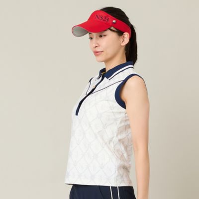 Nissa Golf (Women/Men)/ニッサゴルフ 【Ｗｏｍｅｎ&rsquo;ｓ】【セットアップ可】マリーンプリントノースリーブ（２３１２３６５１）