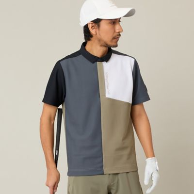 ＜Nissa Golf (Women/Men)＞【Ｍｅｎ’ｓ】カラーブロック半袖シャツ（２３１２５５０４）