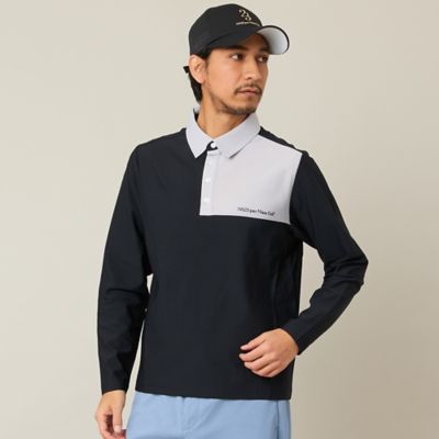 Men's】カラーブロック長袖ポロ（23125511） | Nissa Golf