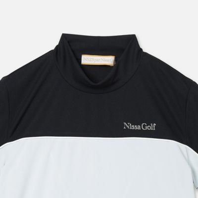 Women's】切り替え半袖モックネック（23125555