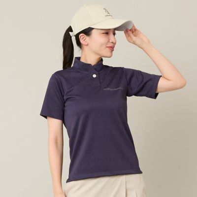 新品 23区【WOMEN】クラブジャガード柄 モックネックシャツ ネイビー M スロープモックネックシャツ [全5色] – muta Online Store