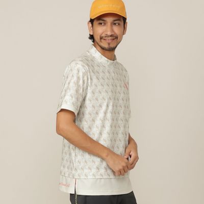 Men's】モノグラムプリント半袖モックネック（23125602