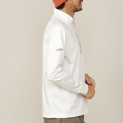 Men's／伸縮性◎】AddElm ハーフZIPモック
