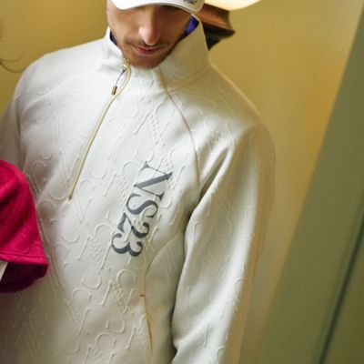 Men's】膨れJQ ハーフZIPモック（23125613） | Nissa