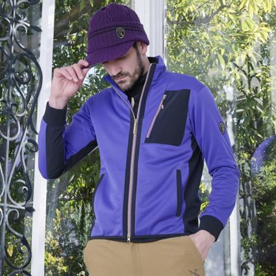 メンズ】WarmdArt裏フリース×ナイロン布帛ジップアップ