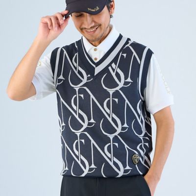 【メンズ】モノグラムニットベスト（２３１３２５０２）