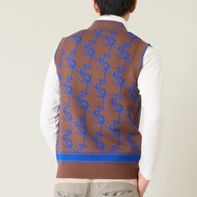 メンズ】モノグラム柄ニットベスト（23135503） | Nissa