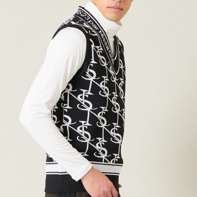 FR2GOLF ペイズリーベスト メンズ】モノグラム柄ニットベスト（23135503） | Nissa