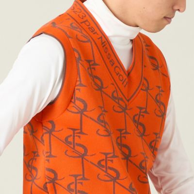 メンズ】モノグラム柄ニットベスト（23135503） | Nissa