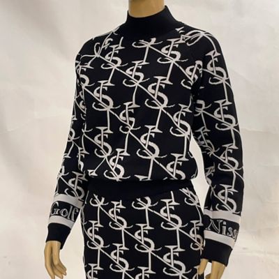 23区スポーツ 大きいサイズ 黒 ニットセーター ボタン付ゴルフ2way XL タートルネックセーター 大きいサイズ メンズ 安い ゴルフ