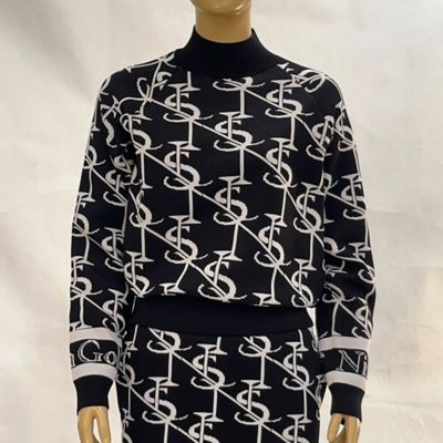 キスオンザグリーン★モノグラム★セットアップ★ニット セーター★【サイズM】 レディース】モノグラム柄ニットセーター（23135552