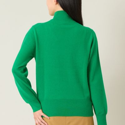 レディース】オリジナルロゴカシミヤインターシャニットセーター