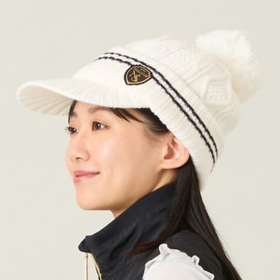 Nissa Golf (Women/Men)/ニッサゴルフ ポンポン付きニットキャップ(23155502) 05ホワイト スポーツウェア【三越伊勢丹/公式】