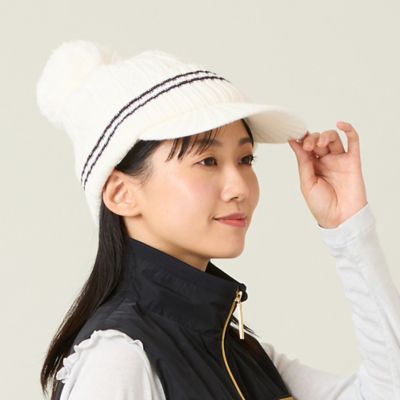 取り外し可能】ポンポン付きニットキャップ（23155502
