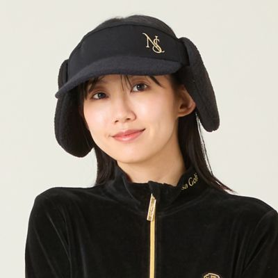 Nissa Golf (Women/Men)/ニッサゴルフ イヤーマフ付きボアフリースバイザー(23156505) 30ブラック スポーツウェア【三越伊勢丹/公式】