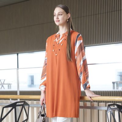 Liliane Burty (Women/大きいサイズ)/リリアン ビューティ ドライタッチ　ニットＶネックベスト（５０００２４１１）