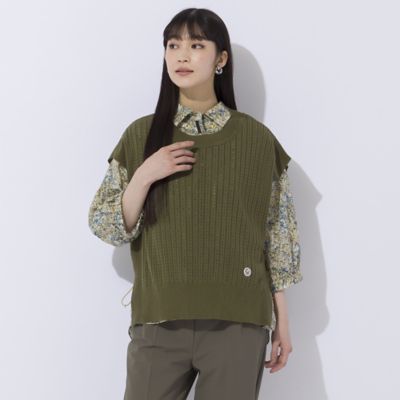 【Ｓｐｒｏｕｔ．】アイレット編み　プルオーバーニットベスト（５０００５４５１）