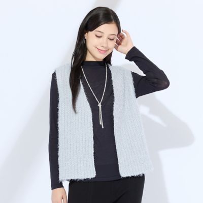 M～4L】シャギーベスト（50005601） | Liliane Burty