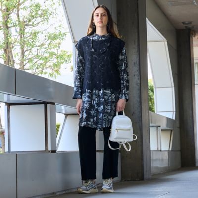 L～4L対応】ウォッシャブル綿刺繍ニットベスト（50005652