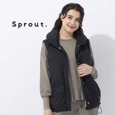 Ｓｐｒｏｕｔ．】ナイロンタフタ ボリューム衿ダウンベスト