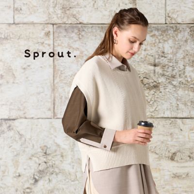 【送料無料】Liliane Burty (Women/大きいサイズ)/リリアン ビューティ プルオーバーニットベスト(50006551) ベージュ 衣料品【三越伊勢丹/公式】