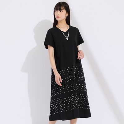 ＜Liliane Burty (Women/大きいサイズ)＞【Ｍ～４Ｌ】ドットパネルワンピース（５００１２６４２）