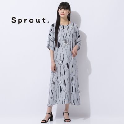 ＜Liliane Burty (Women/大きいサイズ)＞【Ｓｐｒｏｕｔ．】幾何プリント　プルオーバーワンピース（５００１３４５１）