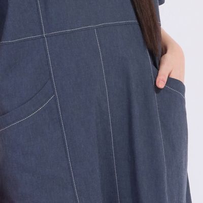 【Ｓｐｒｏｕｔ．】綿麻混デニム　ドルマンスリーブワンピ（５００１３５５１）