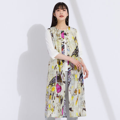 ＜Liliane Burty (Women/大きいサイズ)＞アートプリント　ノースリーブワンピース［同素材アイテム有］（５００１５４０１）