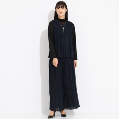 【セットアップ対応】リバーシブルプリーツ　ノースリーブブラウス（５００３１５４１）