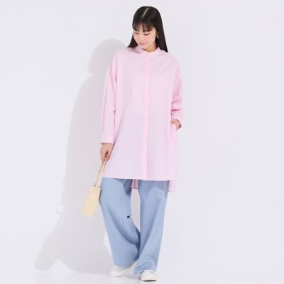 【Ｓｐｒｏｕｔ．】トルコ製素材　綿ジャカードバンドカラーブラウス（５００３２５５１）