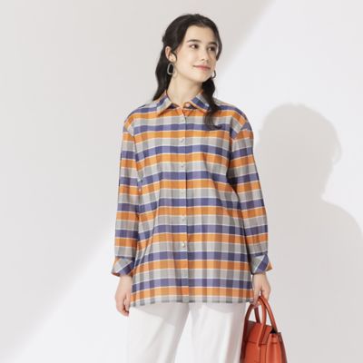 ♡エムズグレイシー♡チェックブラウス リボン 絹 シルク混 美品