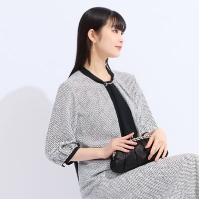 ＜Liliane Burty (Women/大きいサイズ)＞【セットアップ対応】ウォッシャブルボウタイプリントブラウス（５００３４５４１）