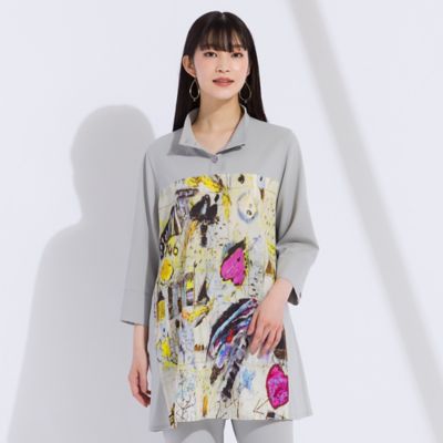 アートプリント×アムンゼン　チュニックＴシャツ（５００３５４０１）