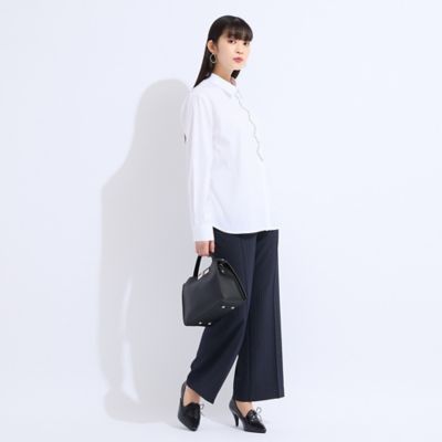 L～3L】フランス製ビジュースタッズ付きブラウス（50035541 
