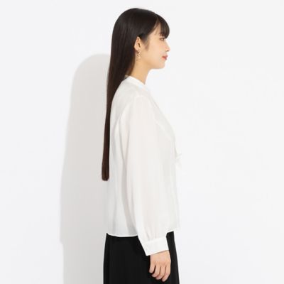 ヴィーナススエード無地 ドレープブラウス（50036441